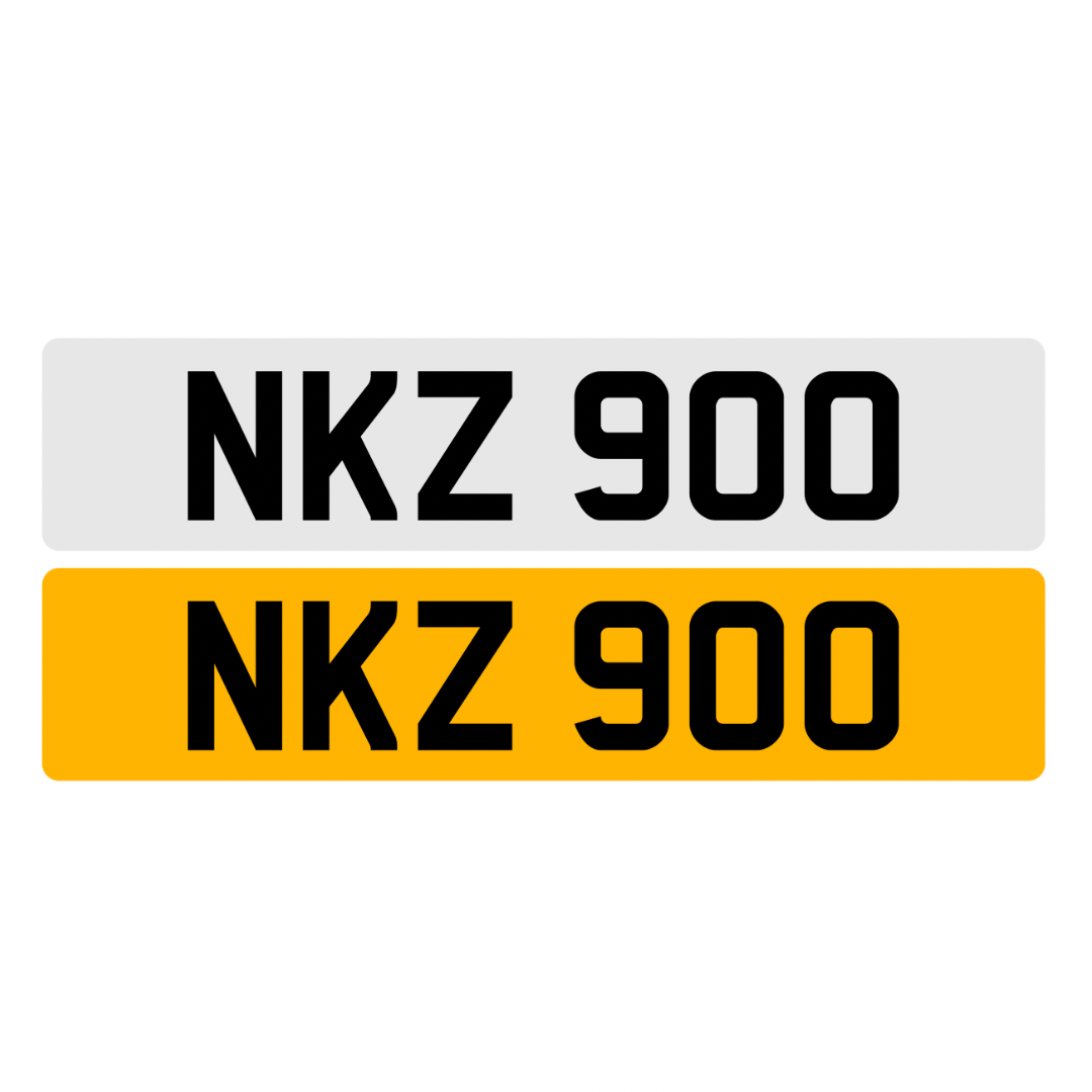 NKZ900 - 3x3 Dateless Registration Plate