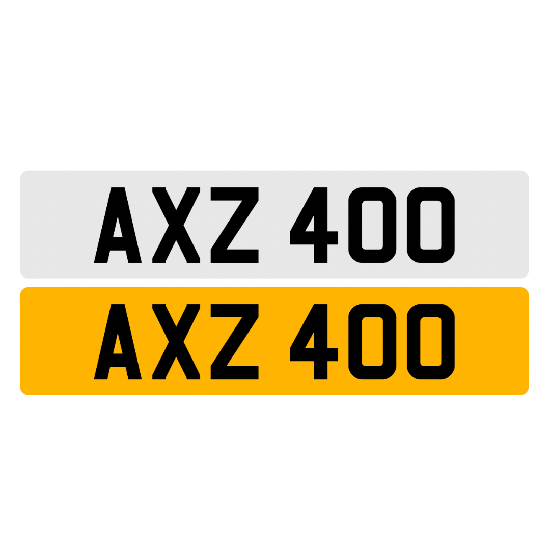 AXZ400 - 3x3 Dateless Registration Plate