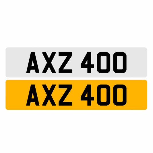 AXZ400 - 3x3 Dateless Registration Plate